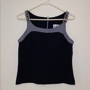 Size 7 Black top with chain detail